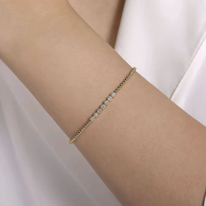Gabriel & Co. Bujukan Cluster Diamond Stations Bracelet