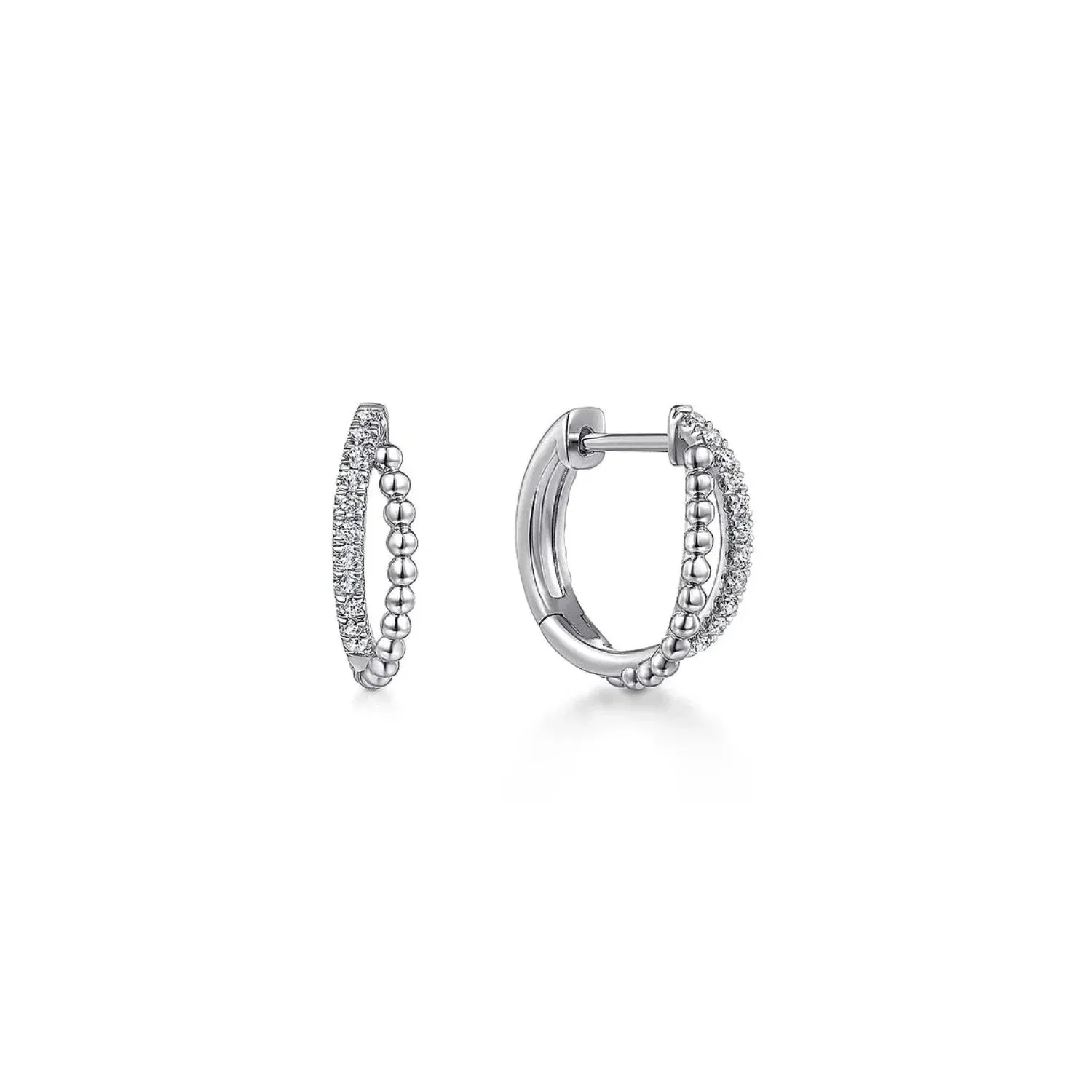 Gabriel & Co. Bujukan Twisted Pavé 10MM Diamond Huggies