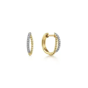 Gabriel & Co. Bujukan Twisted Pavé 10MM Diamond Huggies