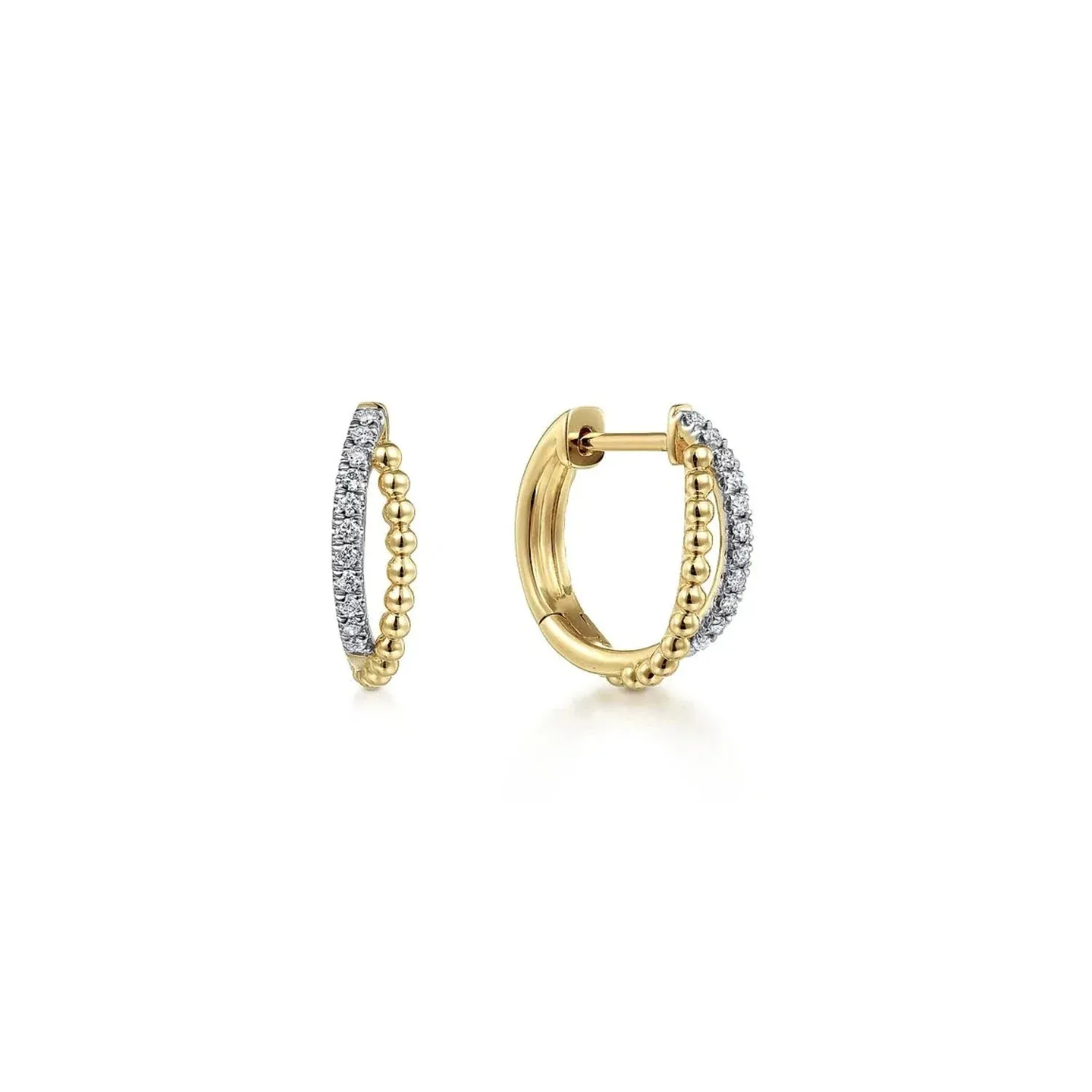 Gabriel & Co. Bujukan Twisted Pavé 10MM Diamond Huggies