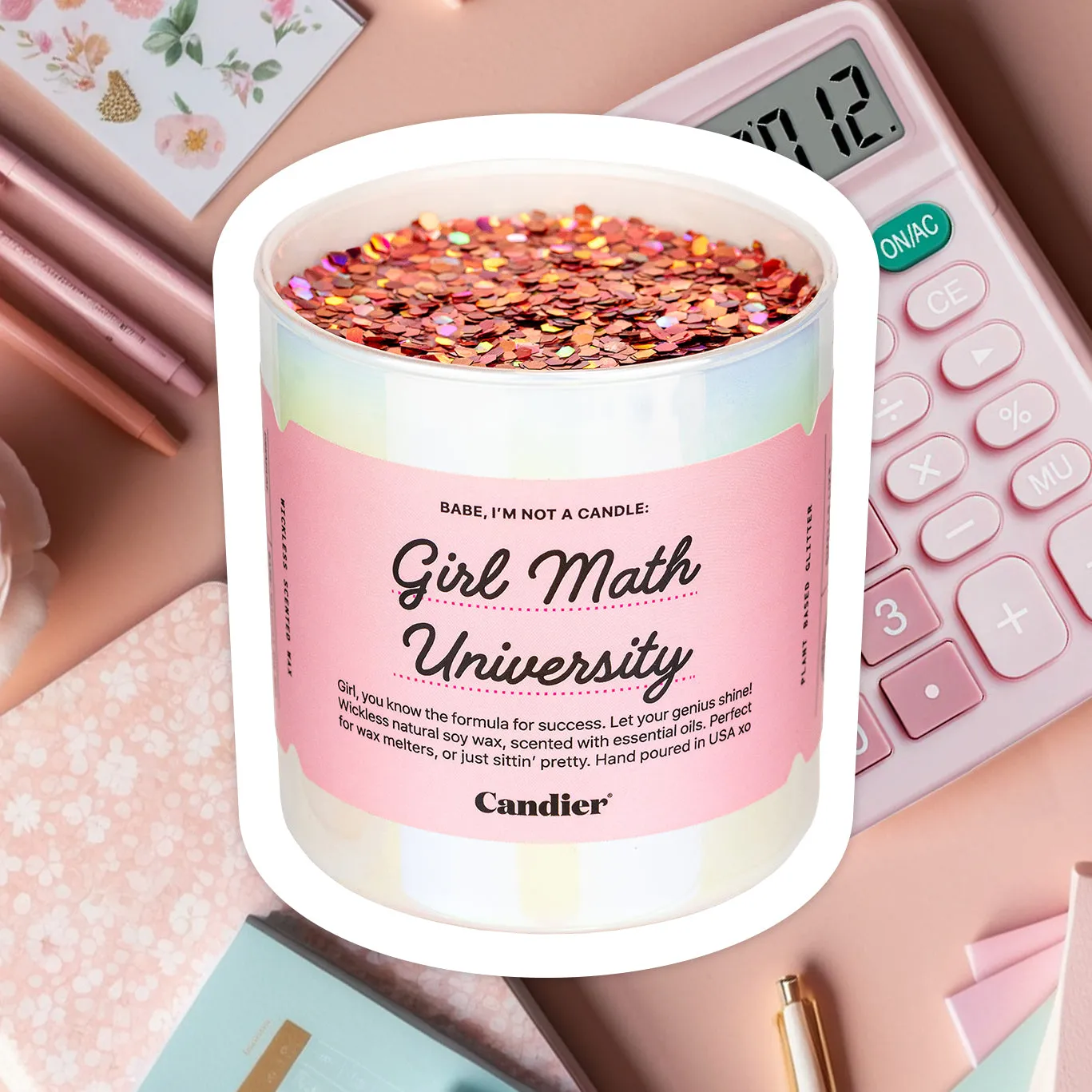 GIRL MATH UNIVERSITY FLAMELESS WAX MELT