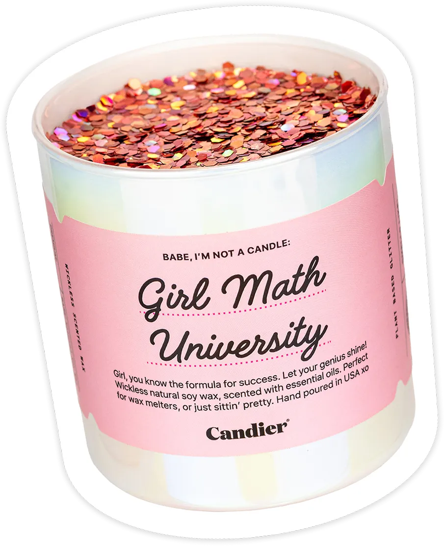 GIRL MATH UNIVERSITY FLAMELESS WAX MELT