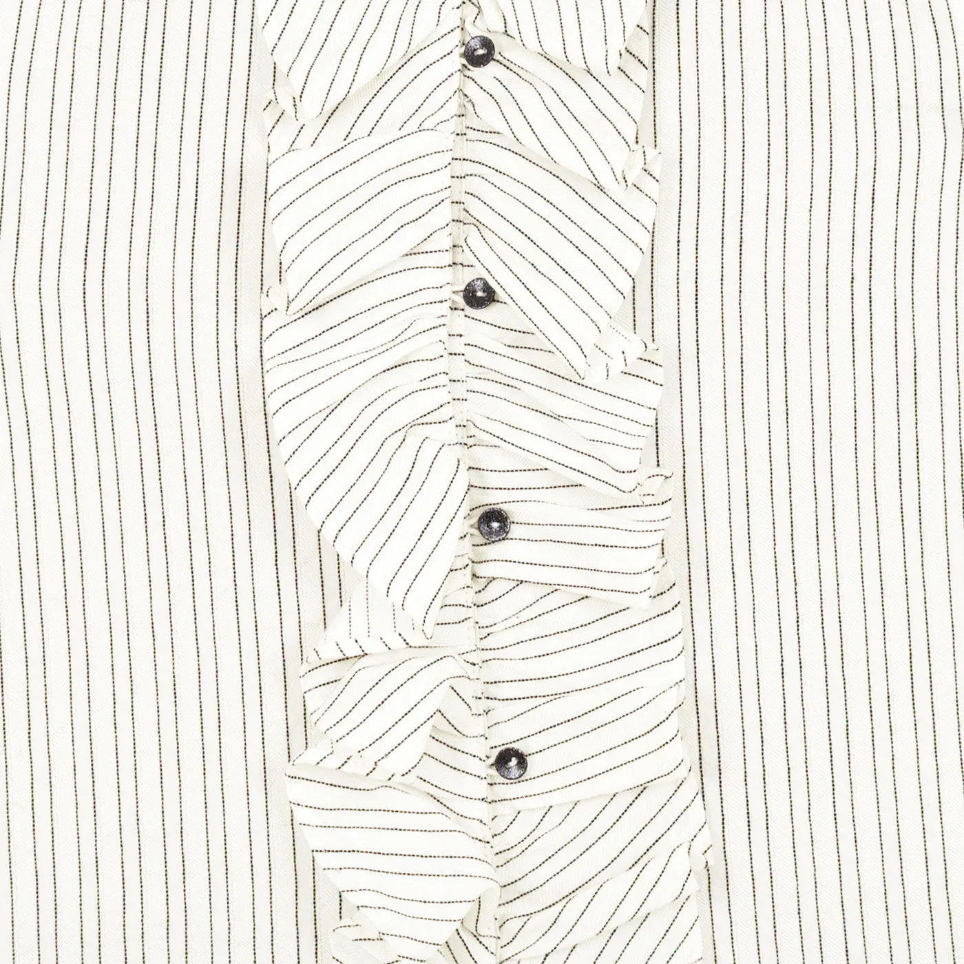 Girls Stripe Print Shirt with a Yoke