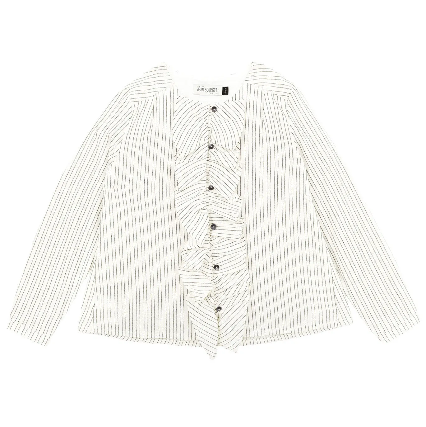 Girls Stripe Print Shirt with a Yoke