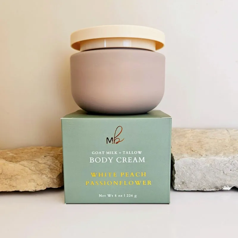 Goat Milk   Tallow Body Cream | White Peach Passionflower