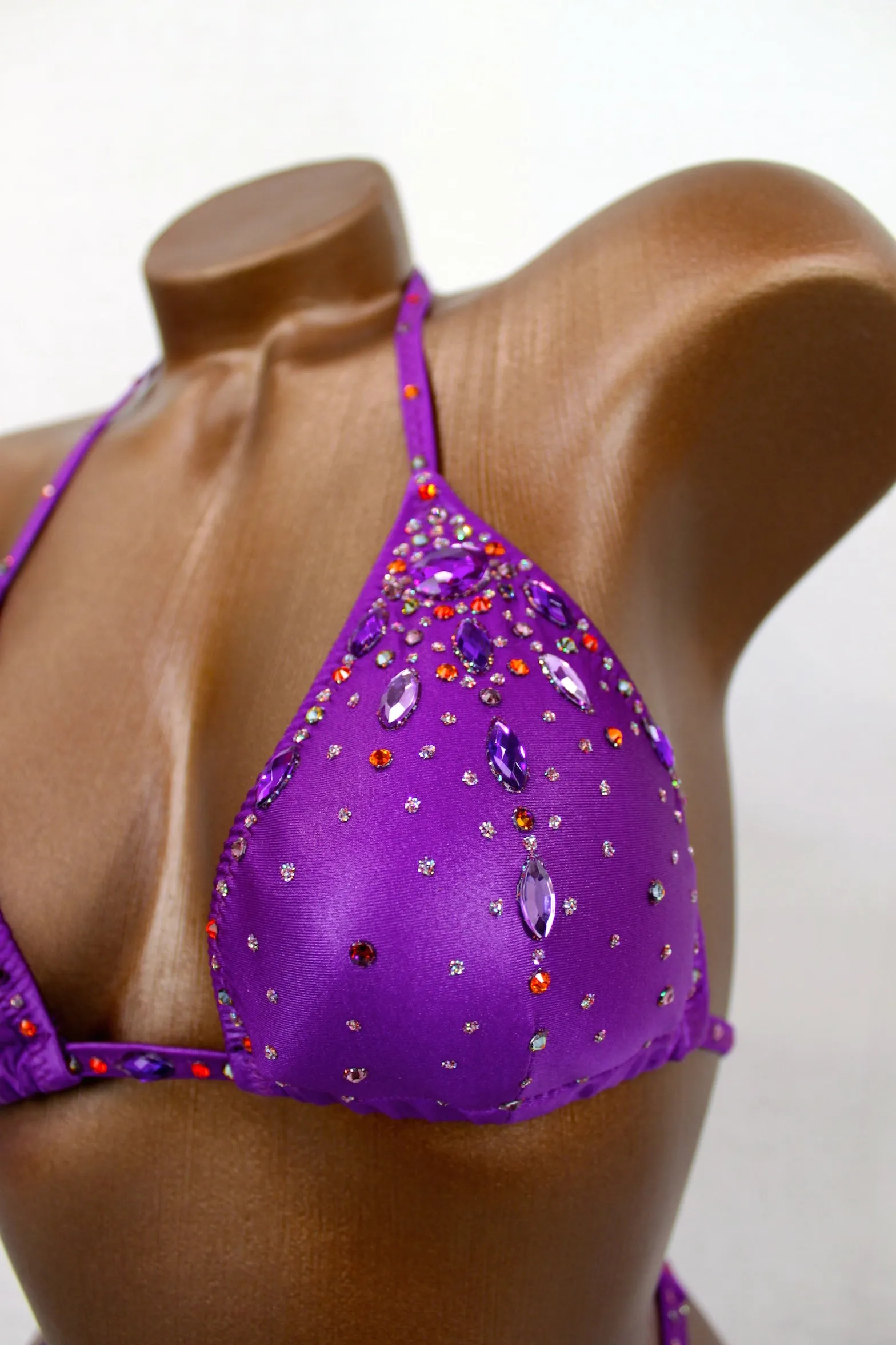 Grape Metallic Two-piece Figure Competition Suit