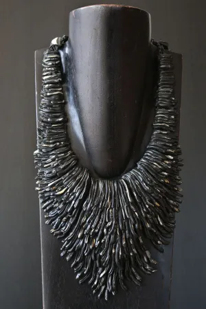 Grazia Fortuna Ward Black Feather Necklace