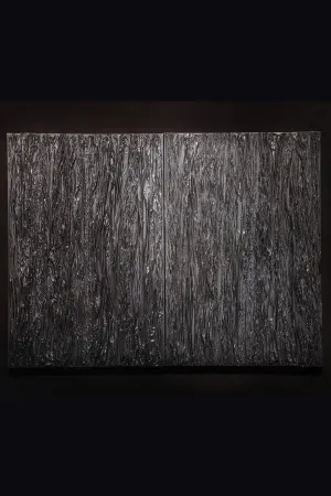 Grazia Fortuna Ward Black Triptych Painting