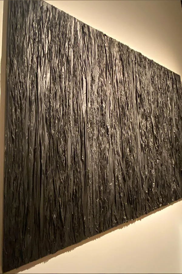 Grazia Fortuna Ward Black Triptych Painting