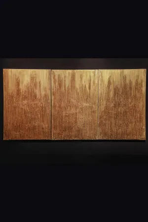 Grazia Fortuna Ward Gold Triptych Painting
