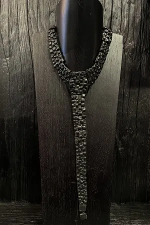 Grazia Fortuna Ward Long Black Necklace