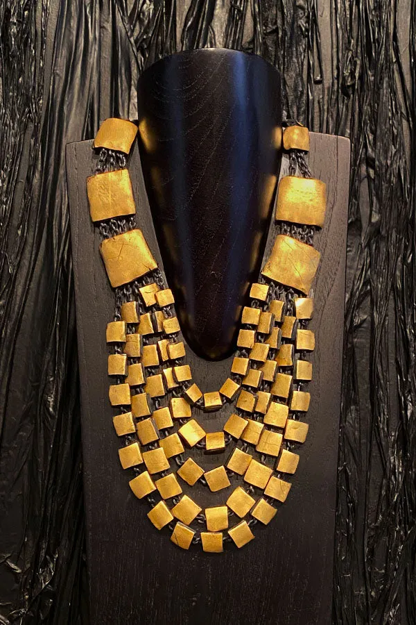 Grazia Fortuna Ward Long Gold Necklace