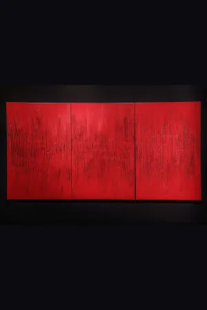 Grazia Fortuna Ward Red Triptych Painting