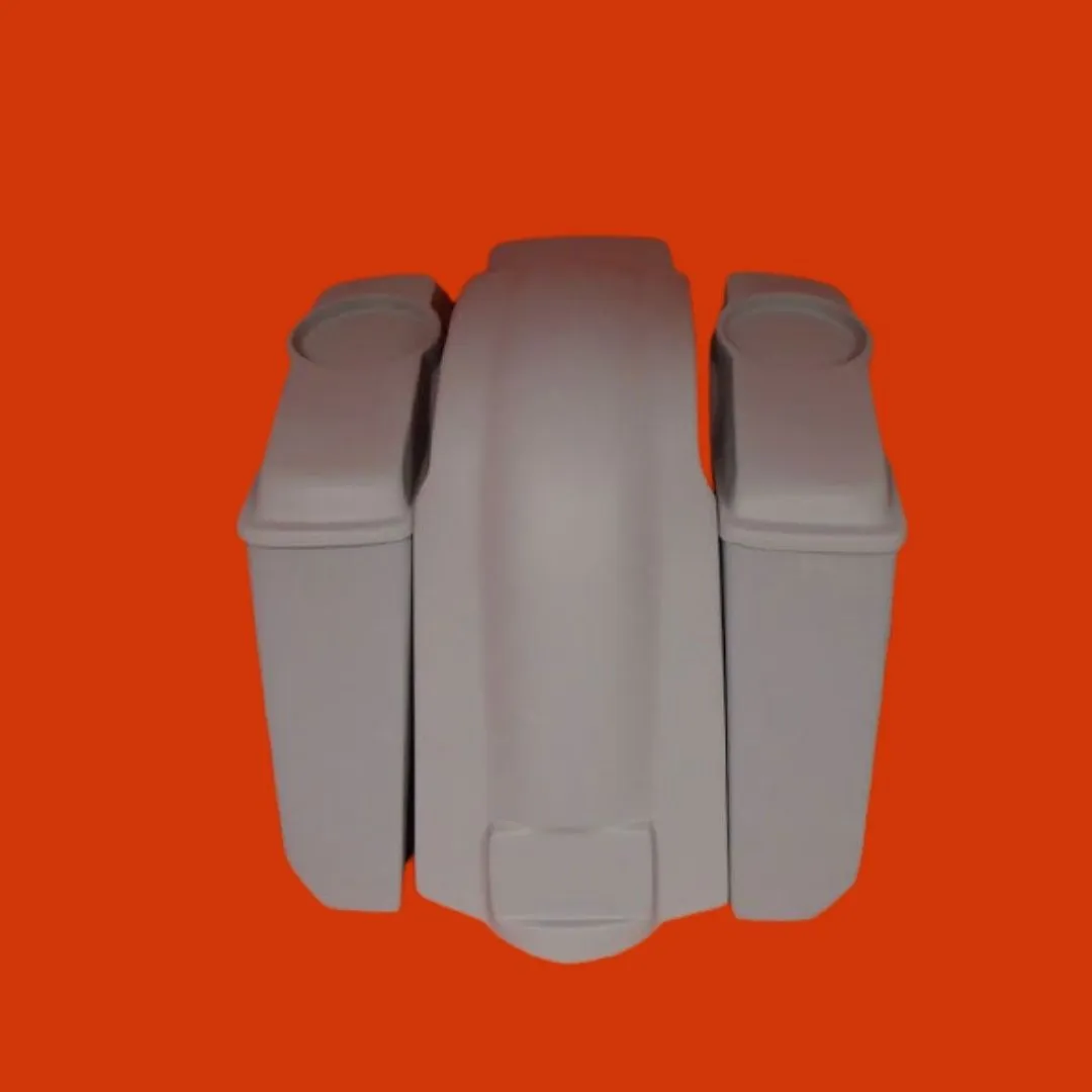 Harley Davidson Heritage Softail 5" Extended Saddlebags 6 x 9 Speaker Lids   Fender No Cutouts