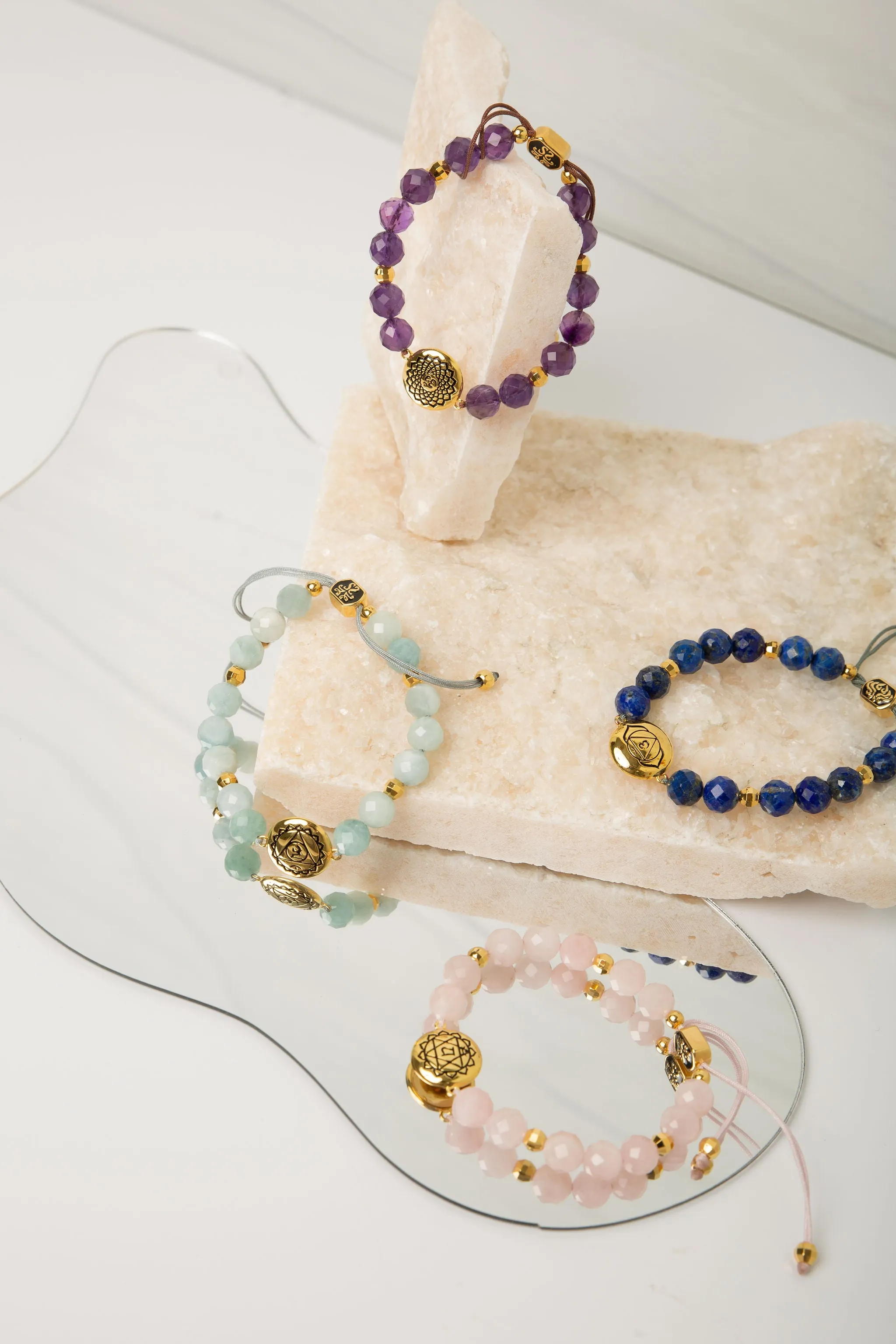 Heart Chakra Rose Quartz Divine Love & Compassion Bracelet