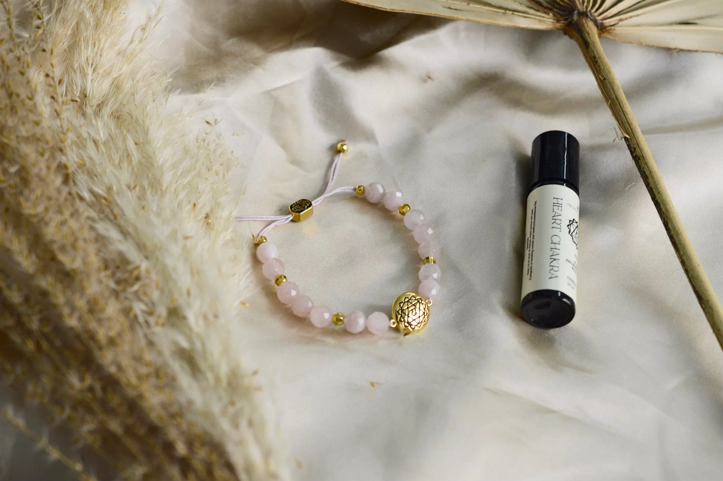 Heart Chakra Rose Quartz Divine Love & Compassion Bracelet