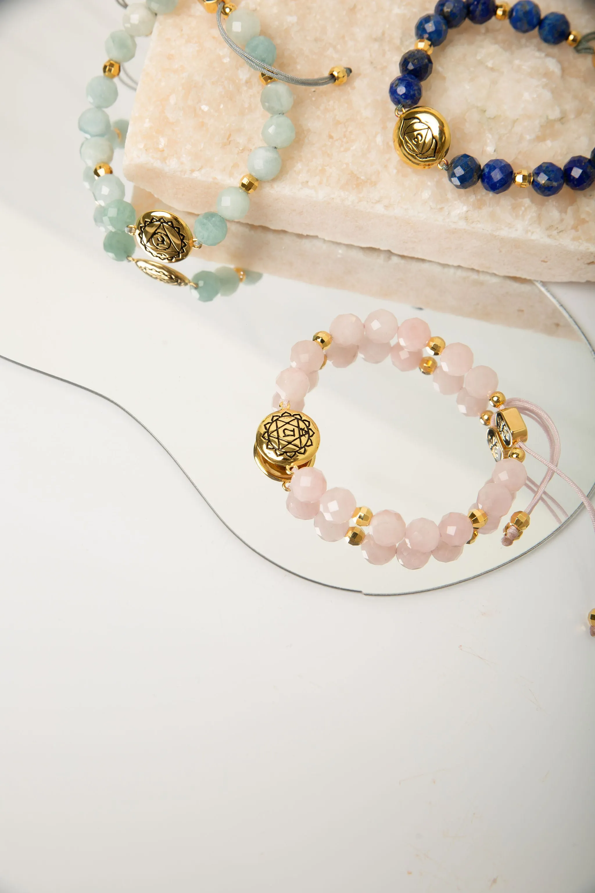 Heart Chakra Rose Quartz Divine Love & Compassion Bracelet
