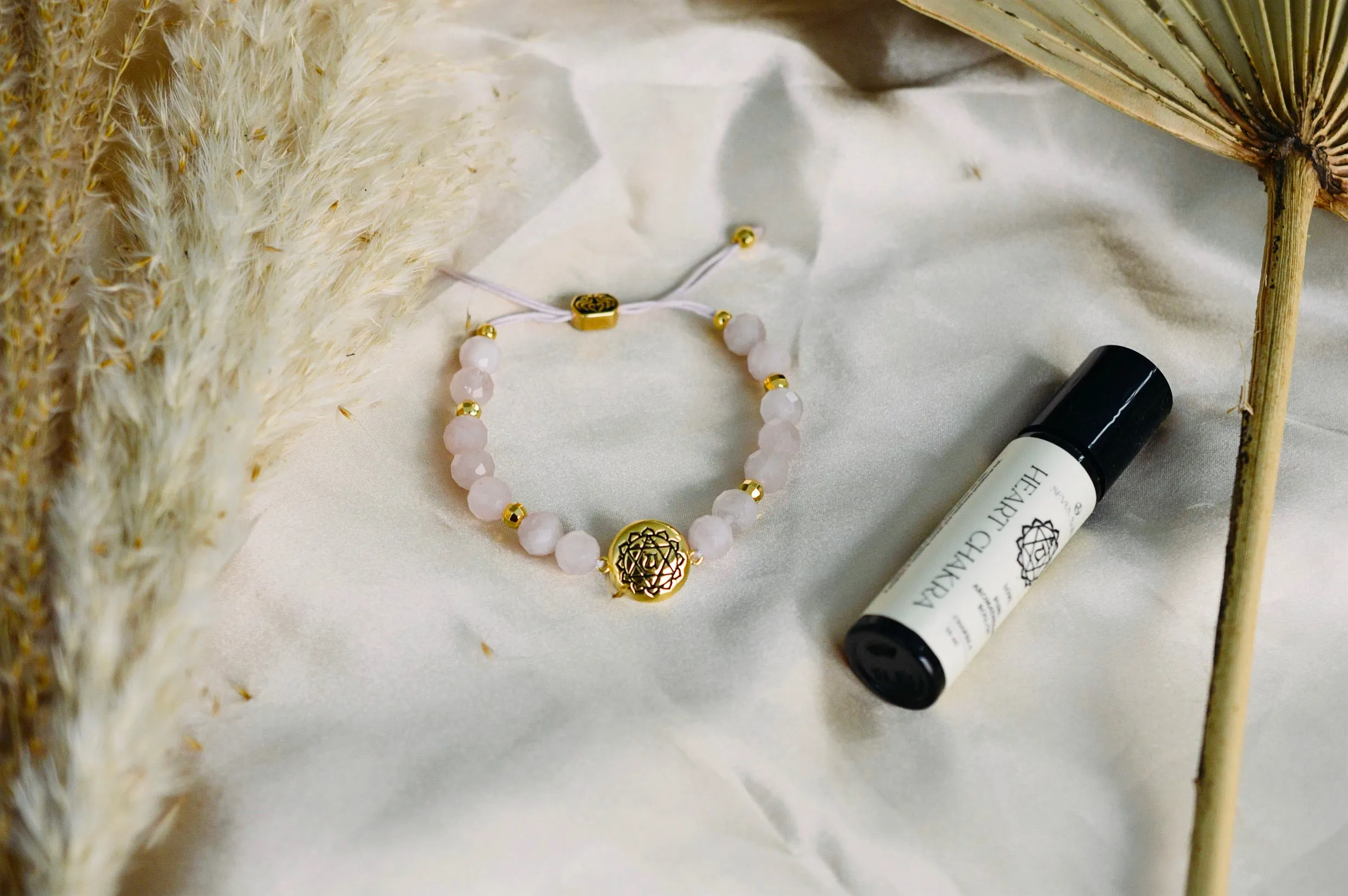 Heart Chakra Rose Quartz Divine Love & Compassion Bracelet