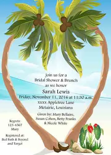 HEART PALMS CUSTOM INVITATION