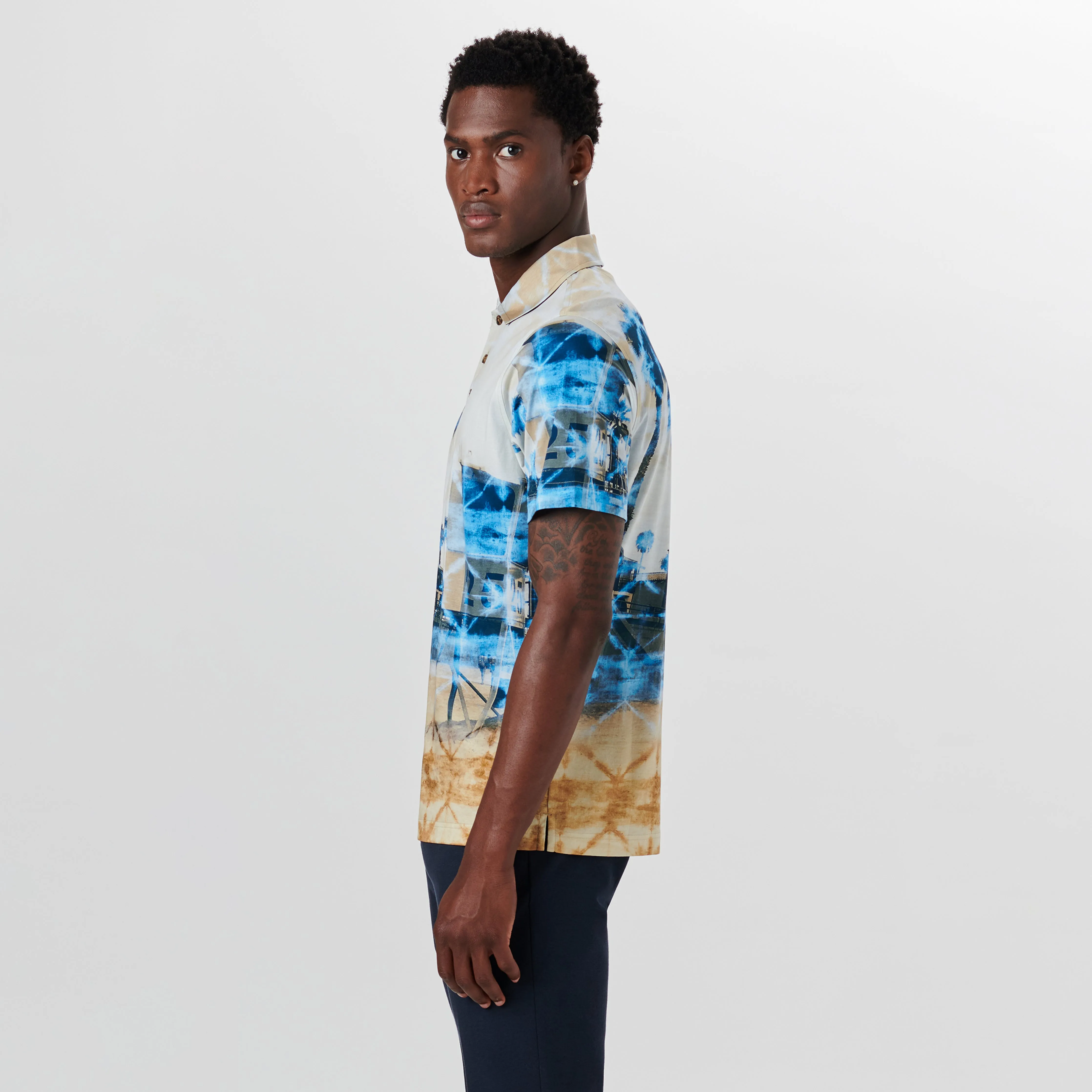 HENDRIX Palm Tree Print Polo
