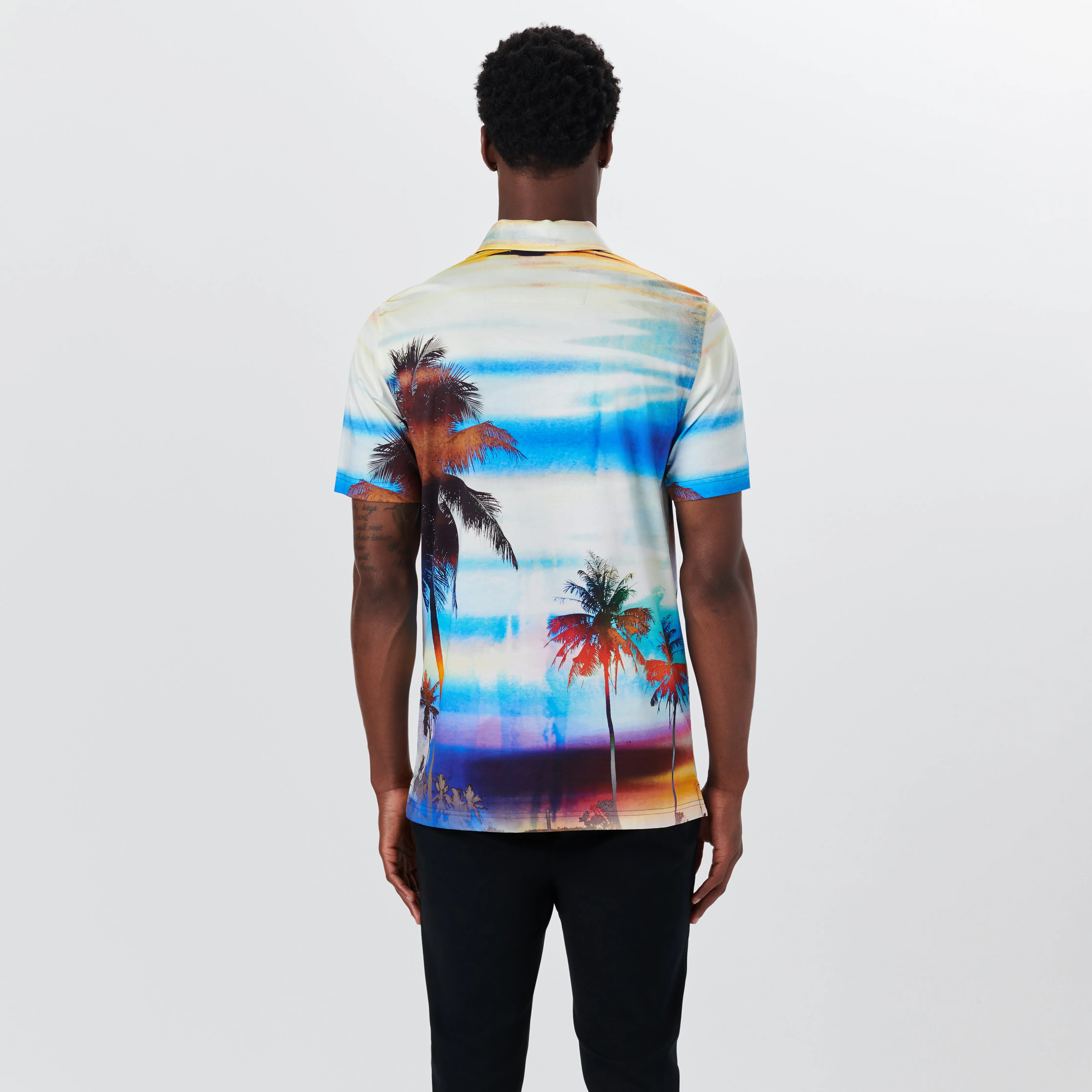 Hendrix Palm Tree Print Polo
