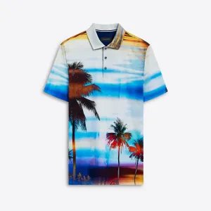 Hendrix Palm Tree Print Polo