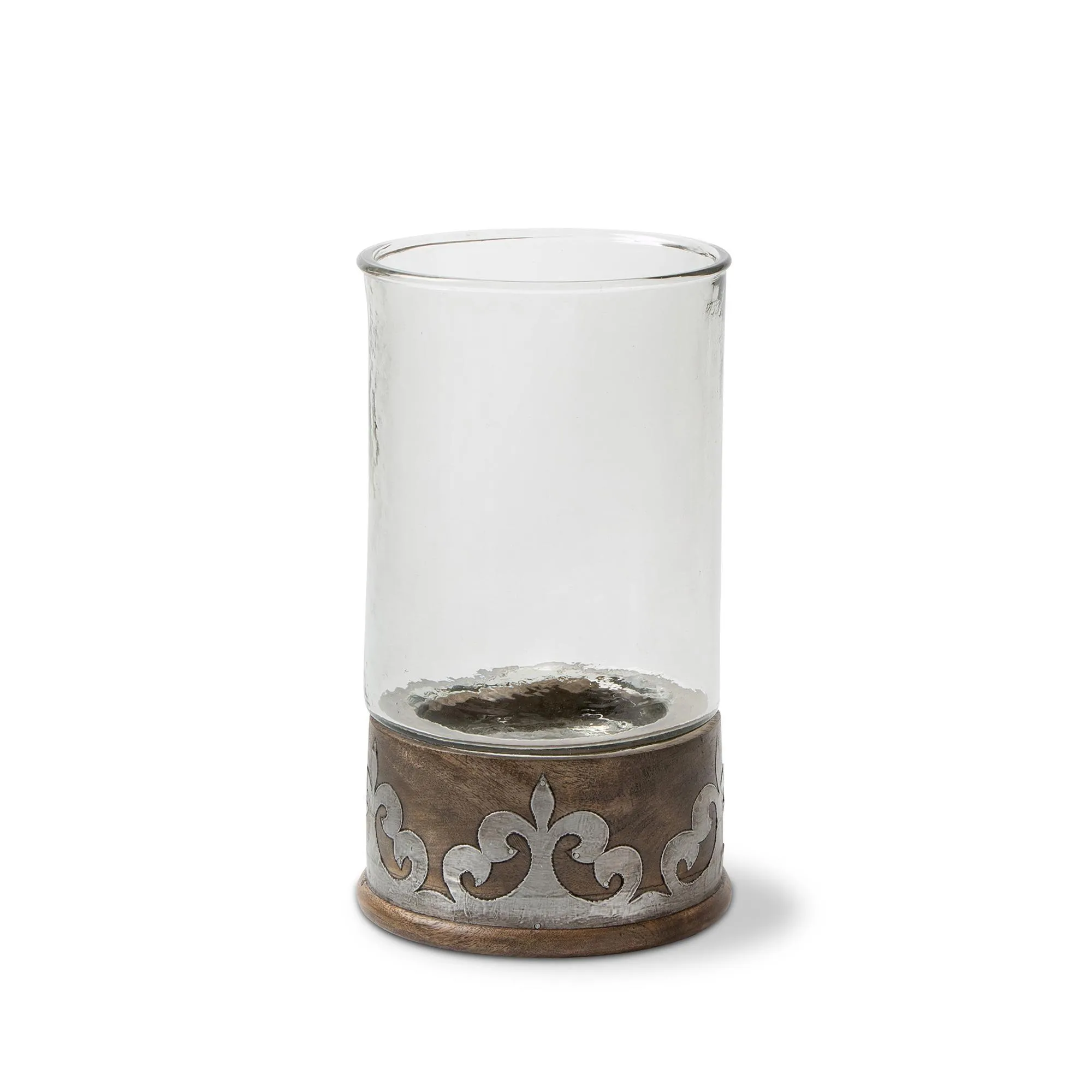 Heritage Inlay Wood Candleholder, 12.5"