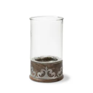 Heritage Inlay Wood Candleholder, 16.5"