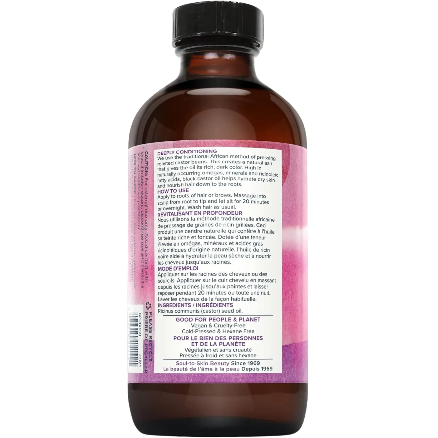 Heritage Store Black Castor Oil 237mL