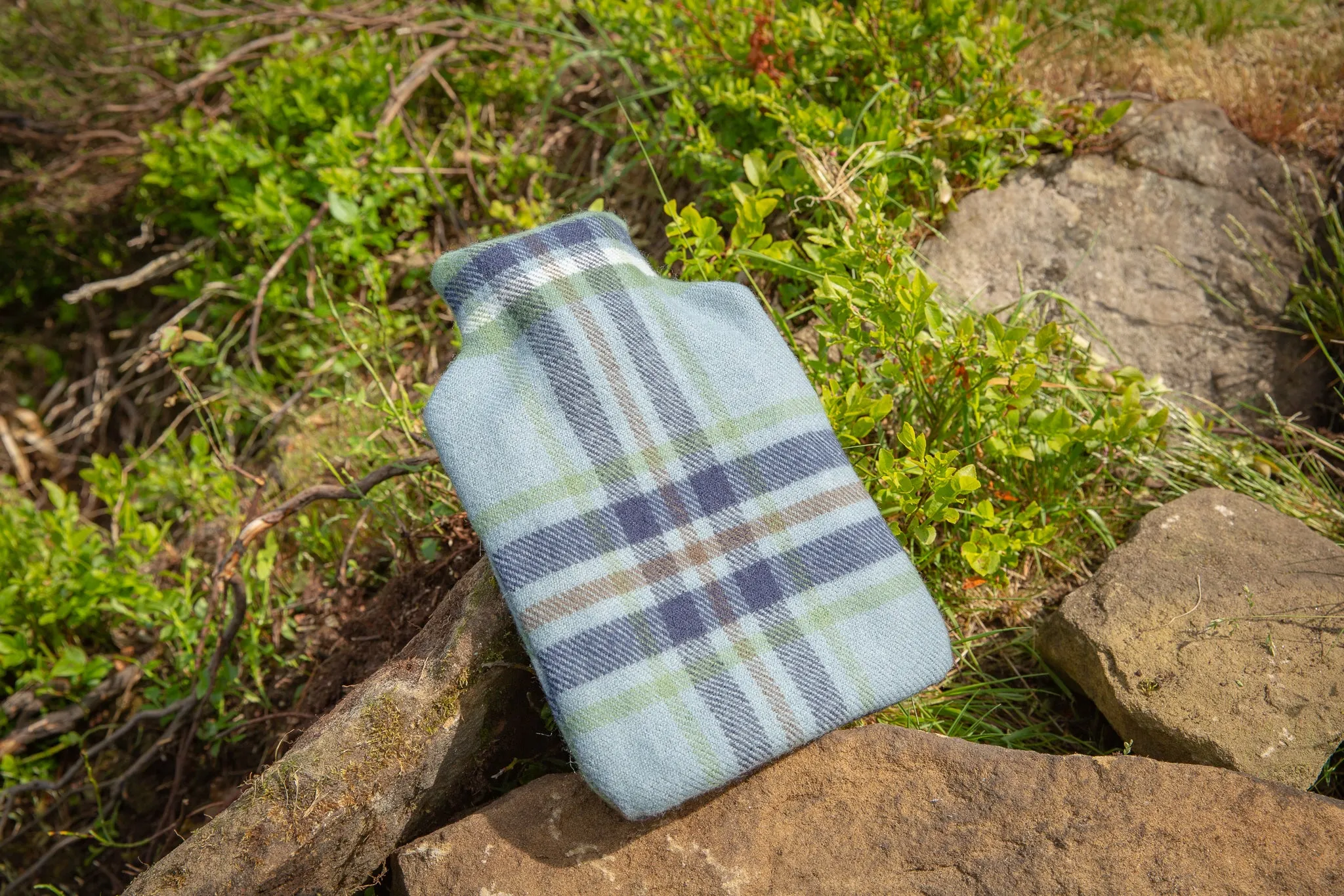 Heritage Tartan Hot Water Bottle: Beech Dappled Skies