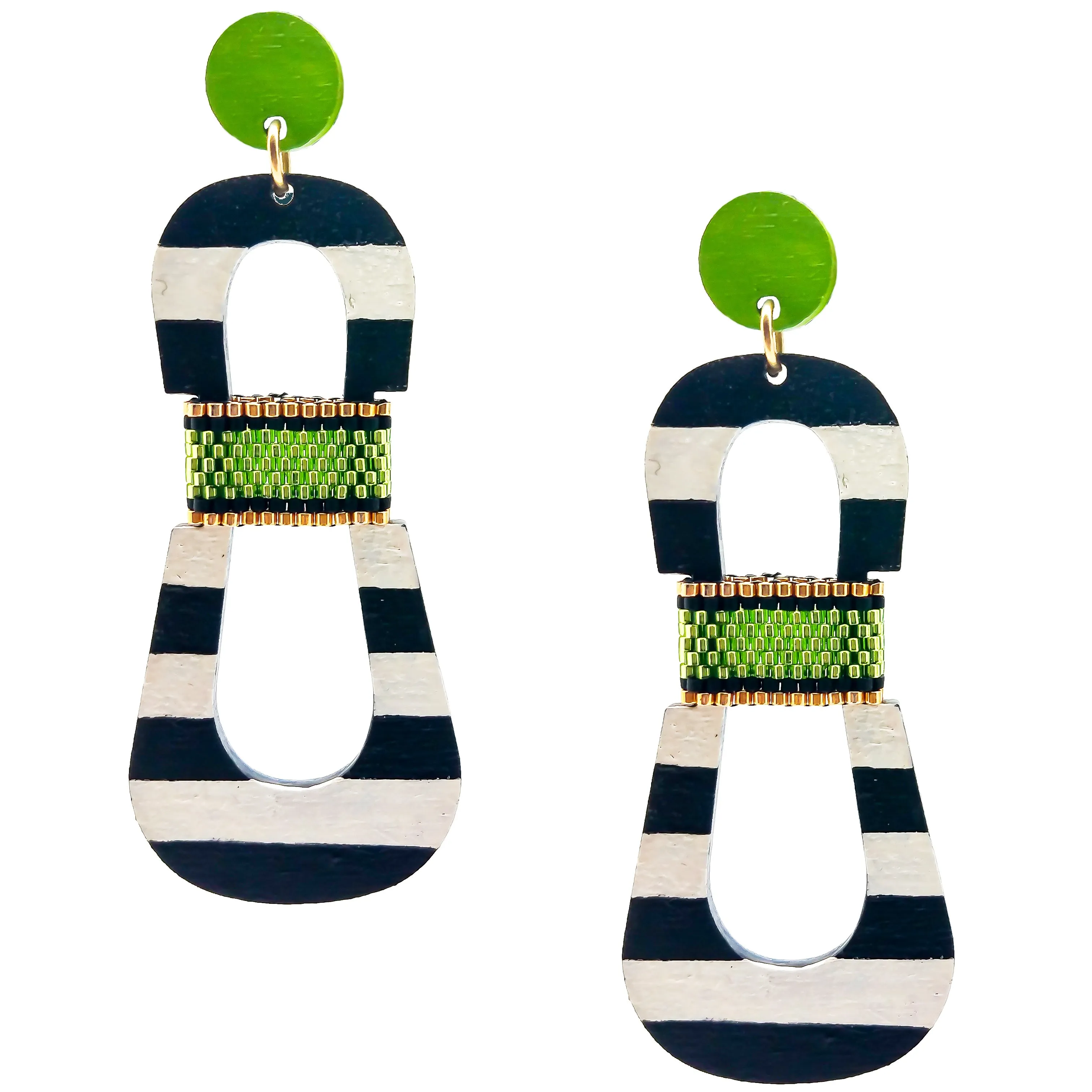 HOURGLASS EARRINGS | LIME