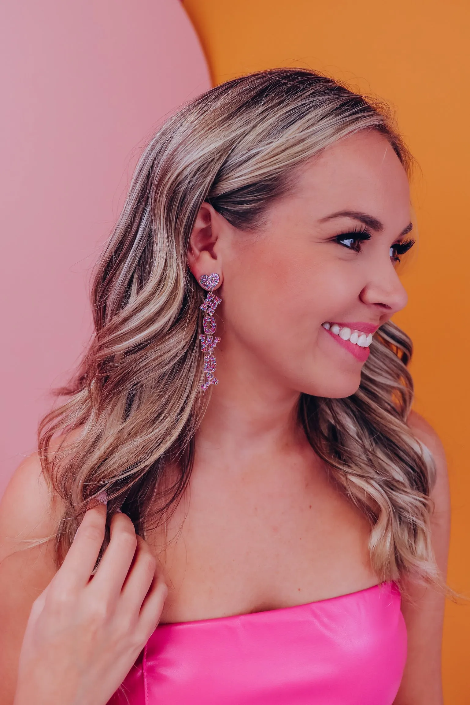 Howdy Sparkling Glitter Earrings - Multi