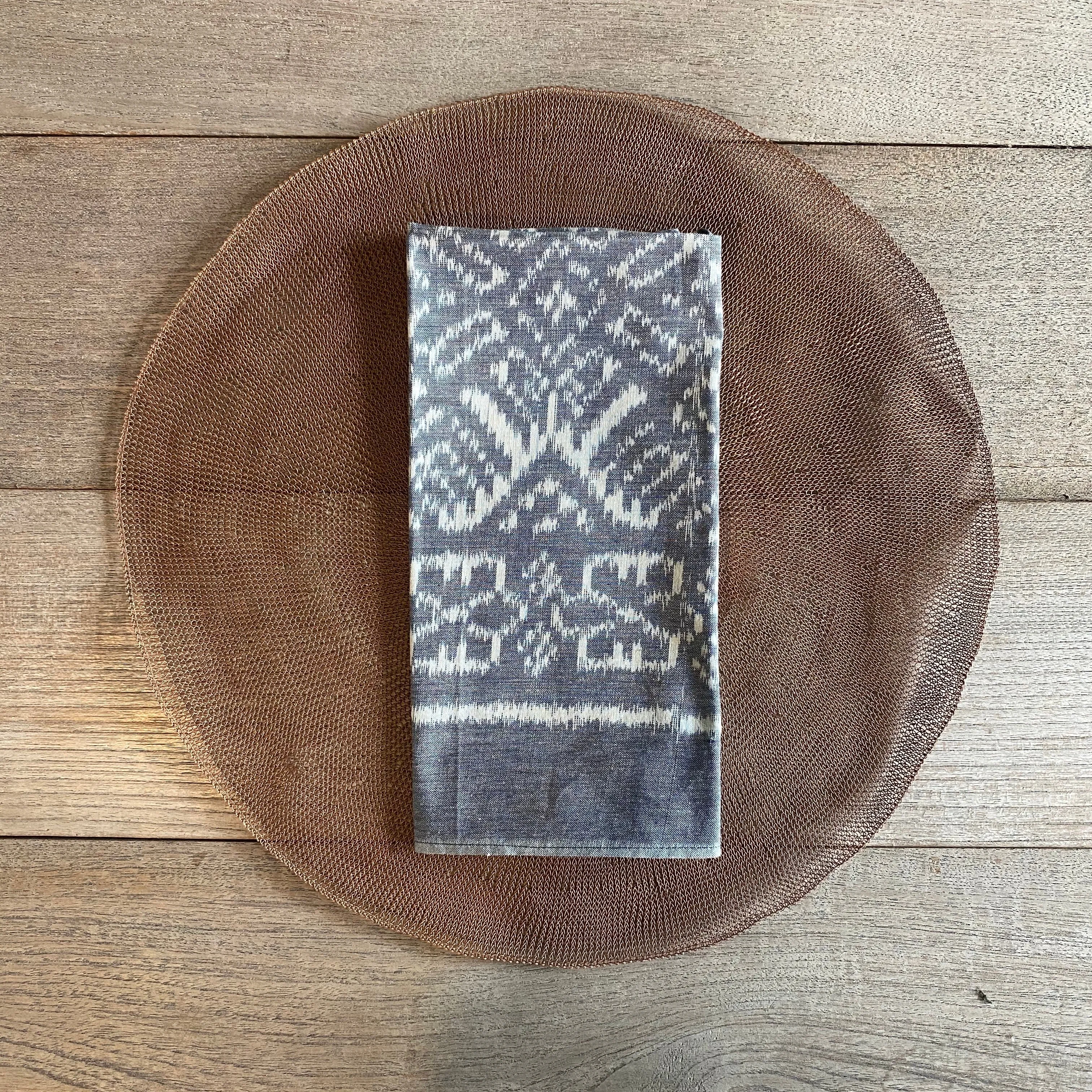 Ikat Napkins - Silver - Set of 8