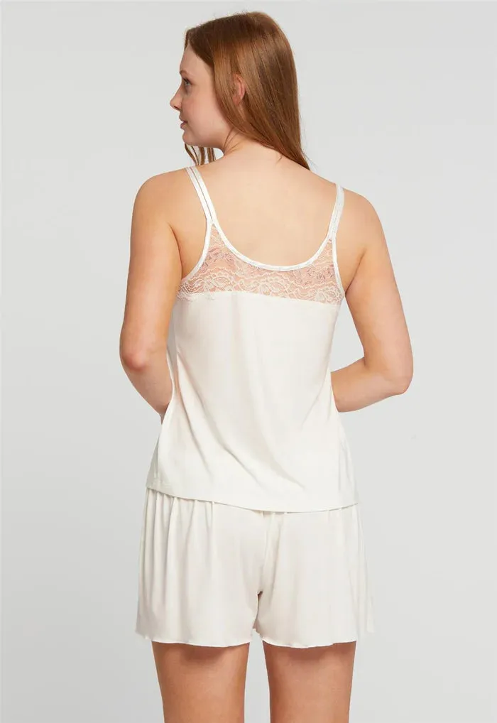 In Love Cami And Short PJ Set In Chantilly