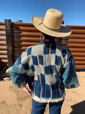 Indigo Ikat Haori Jacket