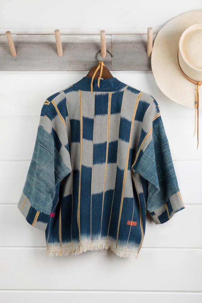 Indigo Ikat Haori Jacket