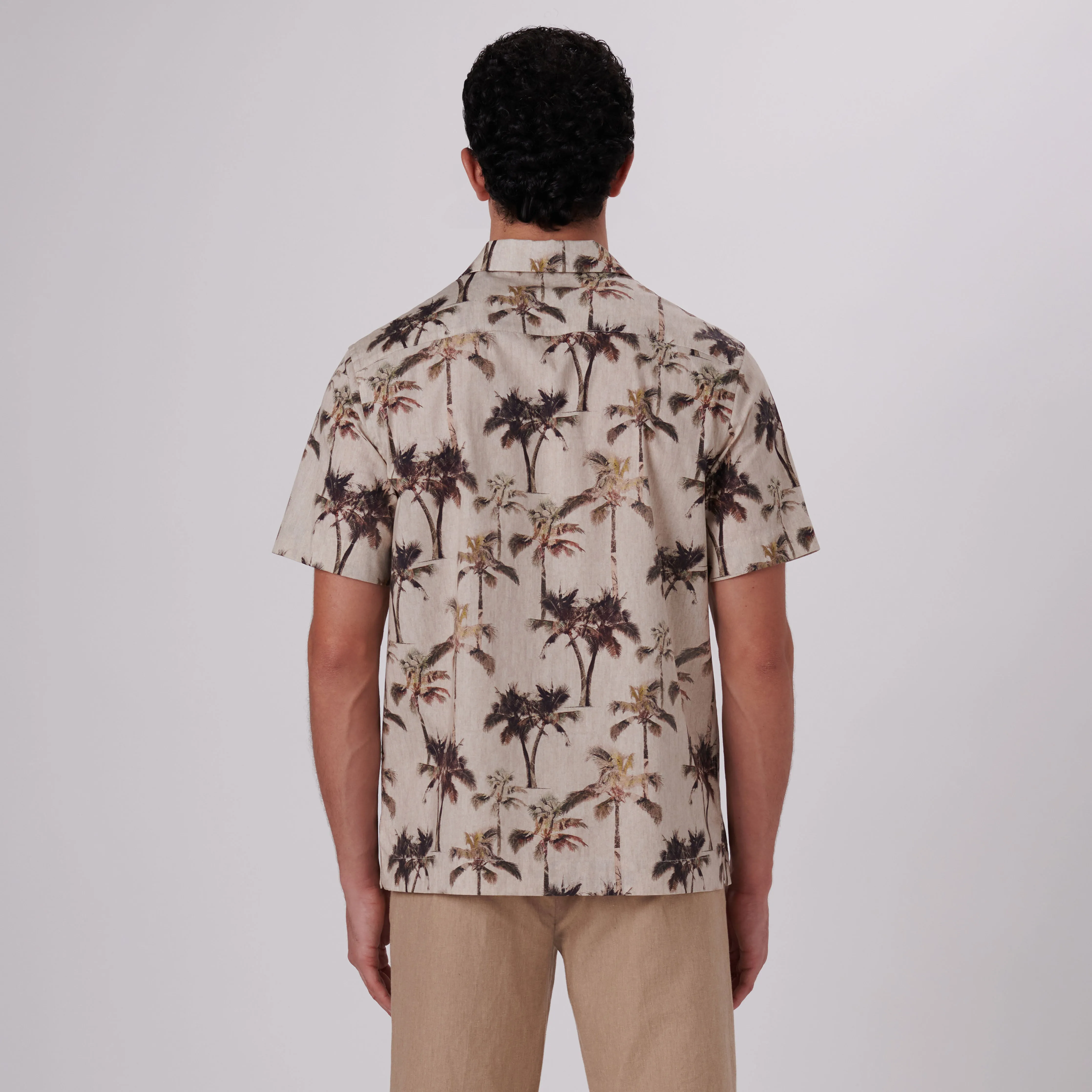 Jackson Palm Tree Print Short Sleeve Shirt