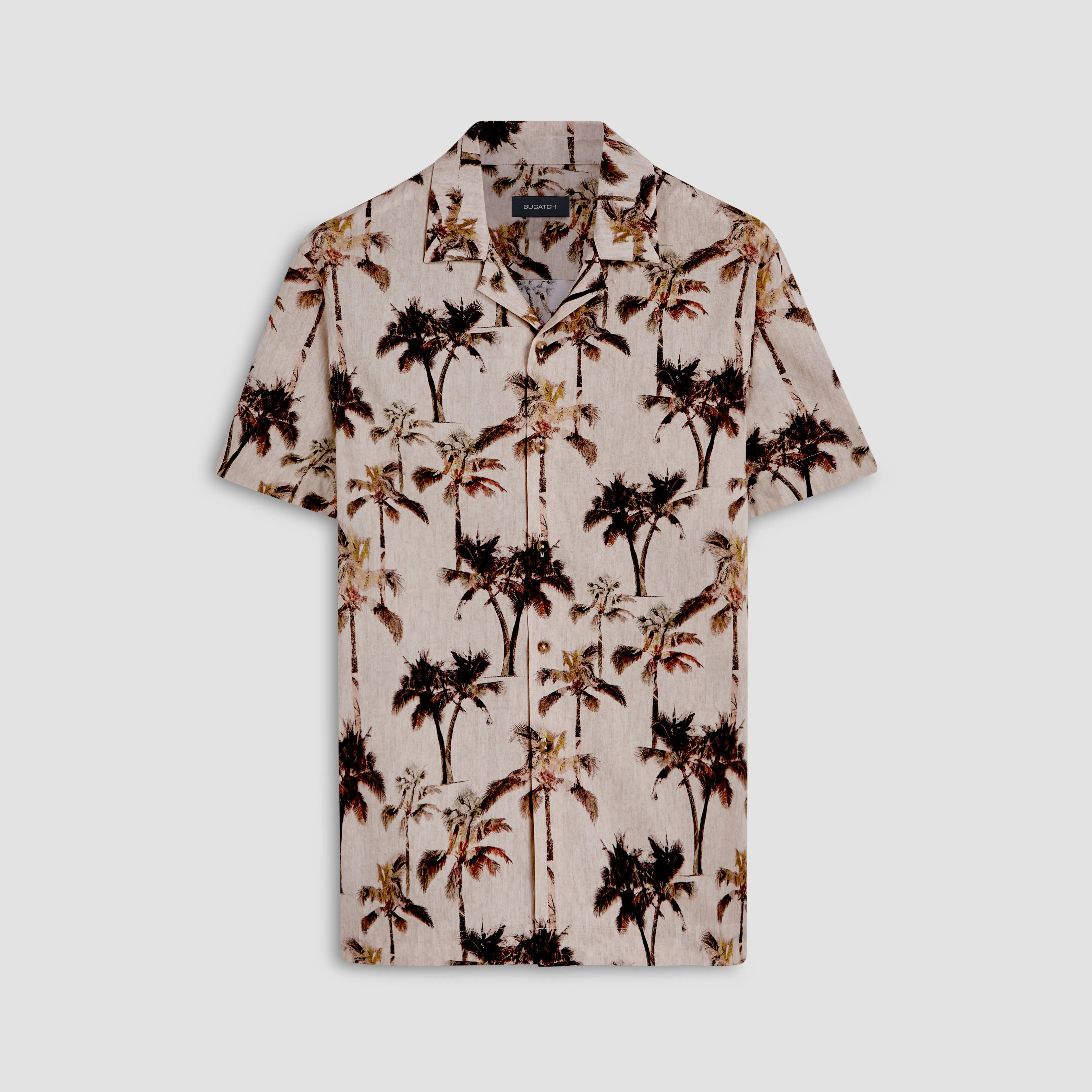 Jackson Palm Tree Print Short Sleeve Shirt