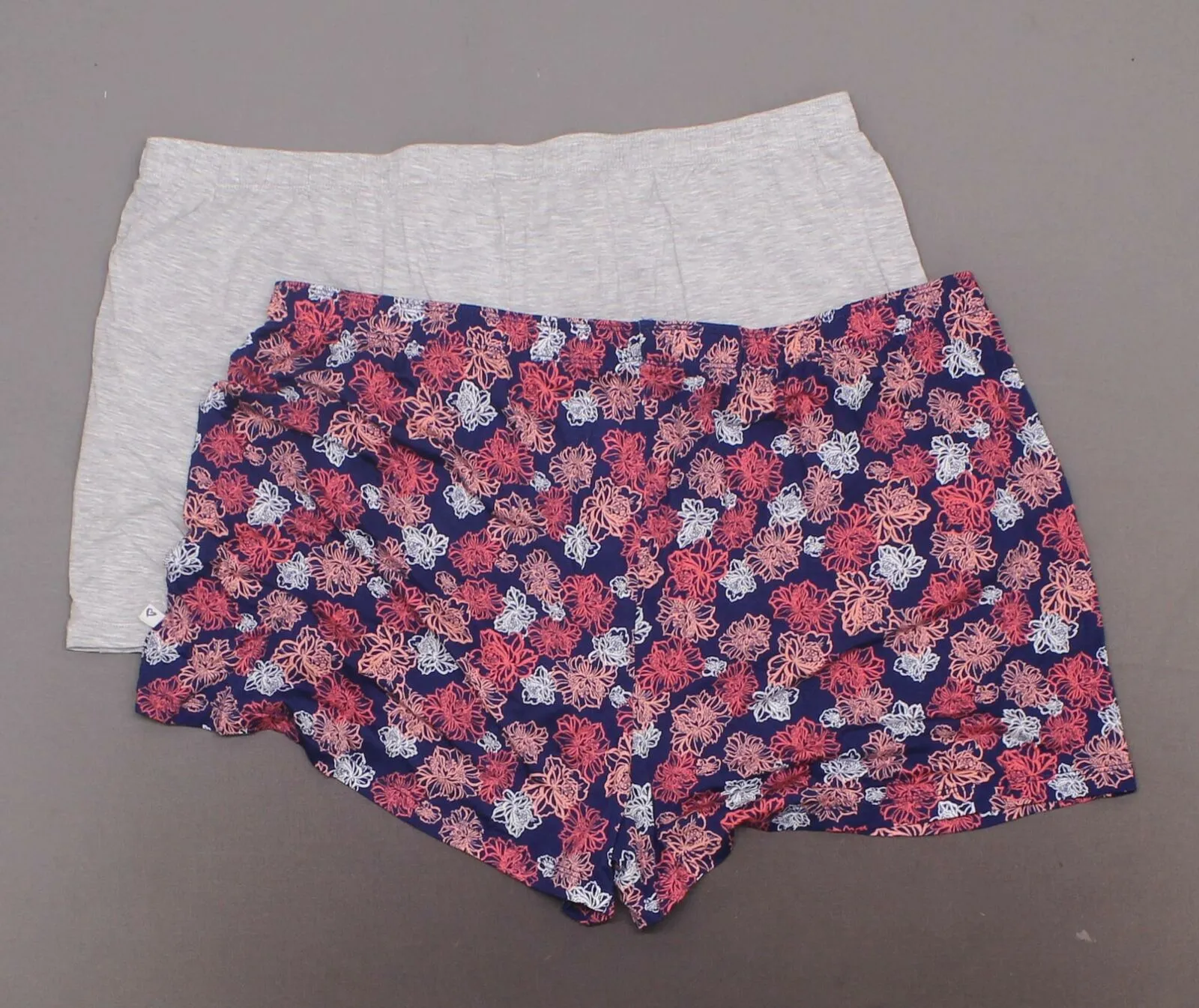 Jane and Bleecker Bleecker 2-Pack Soft Stretch Modal Sleep Shorts Navy / Grey XL