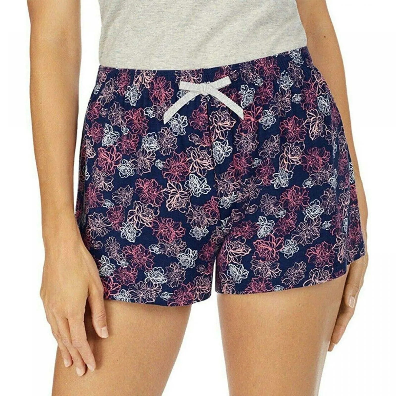 Jane and Bleecker Bleecker 2-Pack Soft Stretch Modal Sleep Shorts Navy / Grey XL