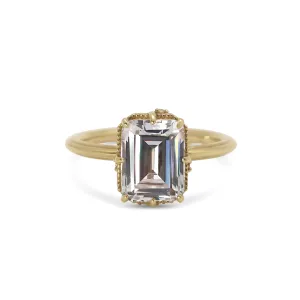 Jasmine Emerald cut Engagement Ring Hidden Diamonds