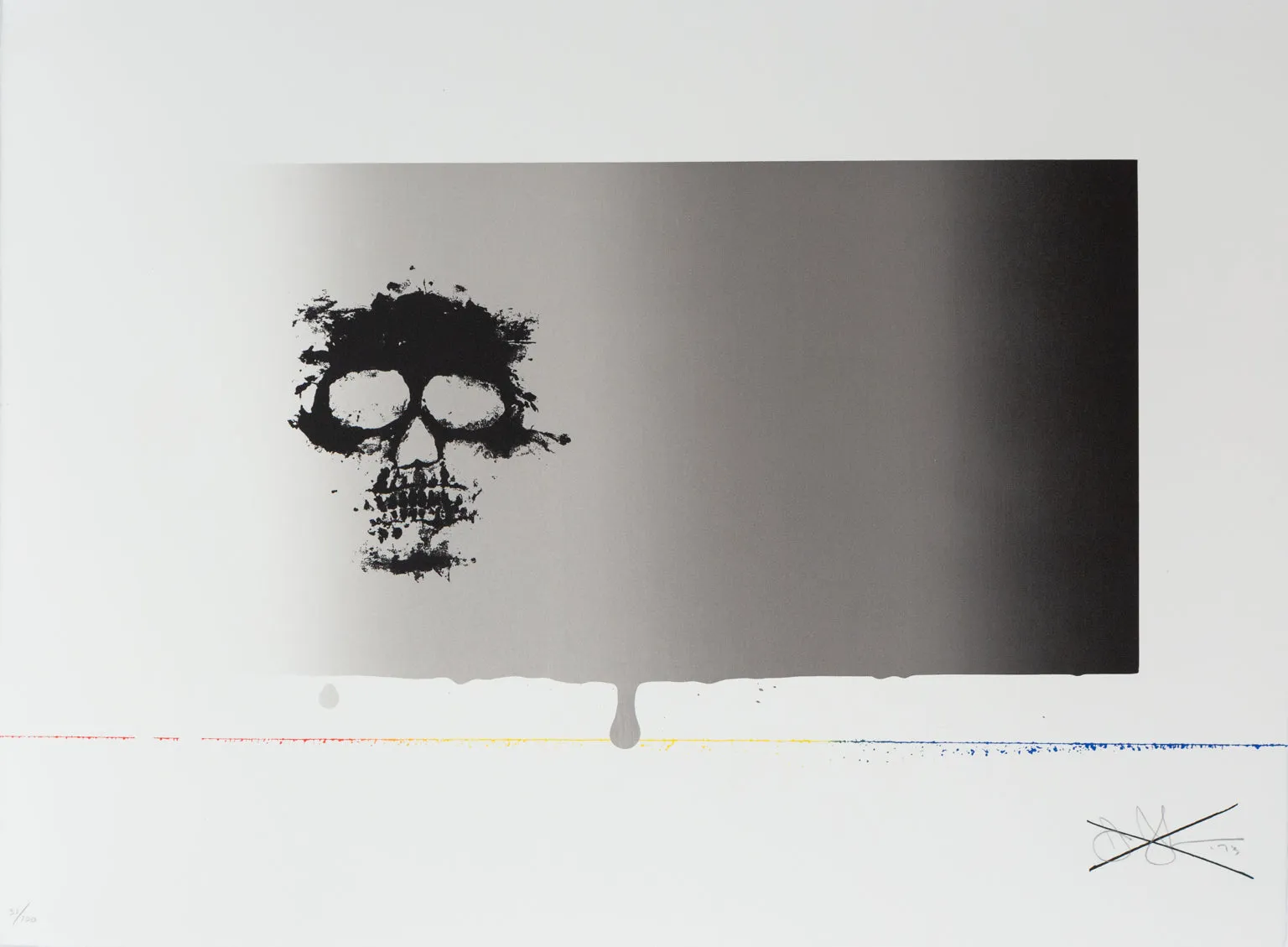 JASPER JOHNS "SKULL" SCREENPRINT, 1973