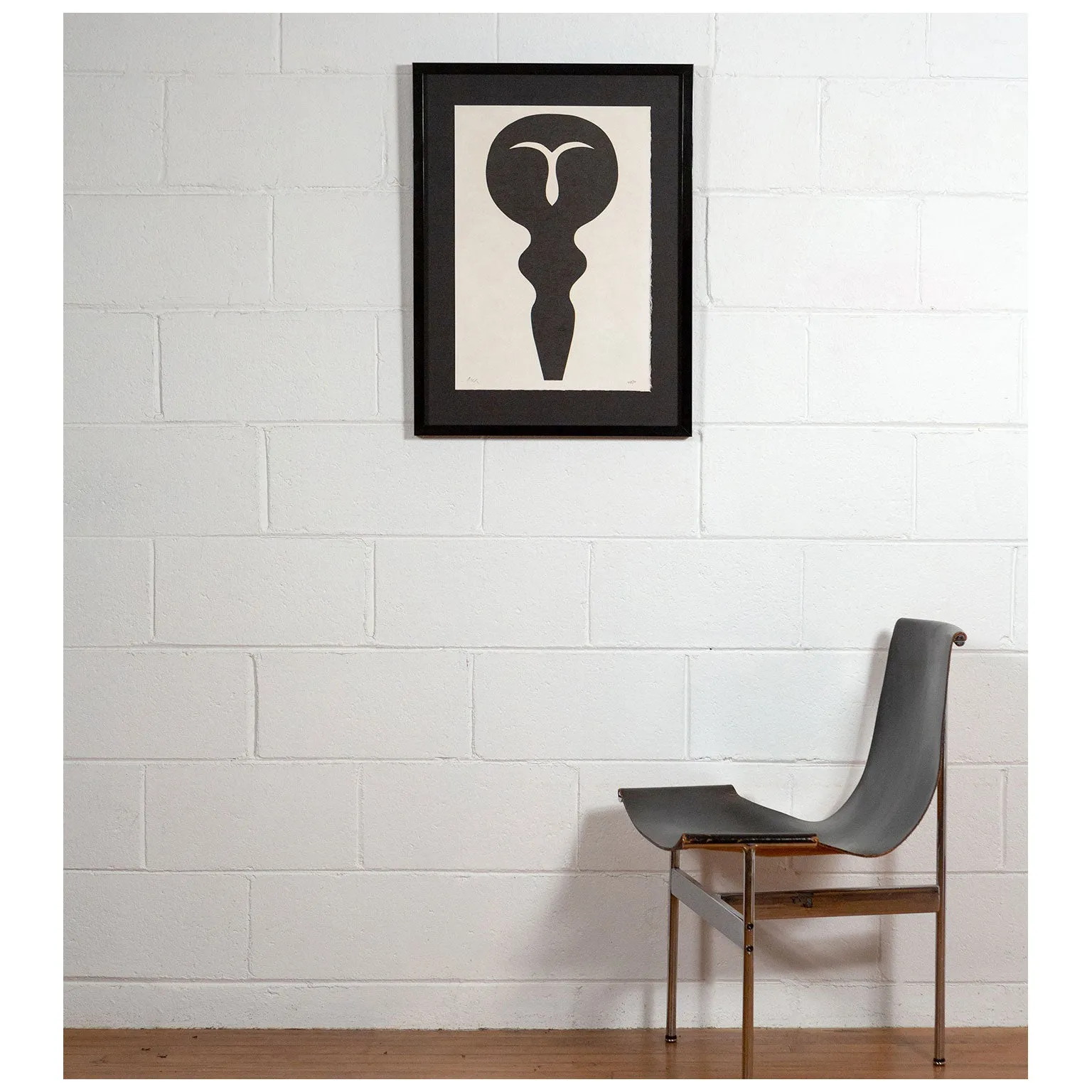 JEAN ARP "IDOLE" WOODCUT, 1961