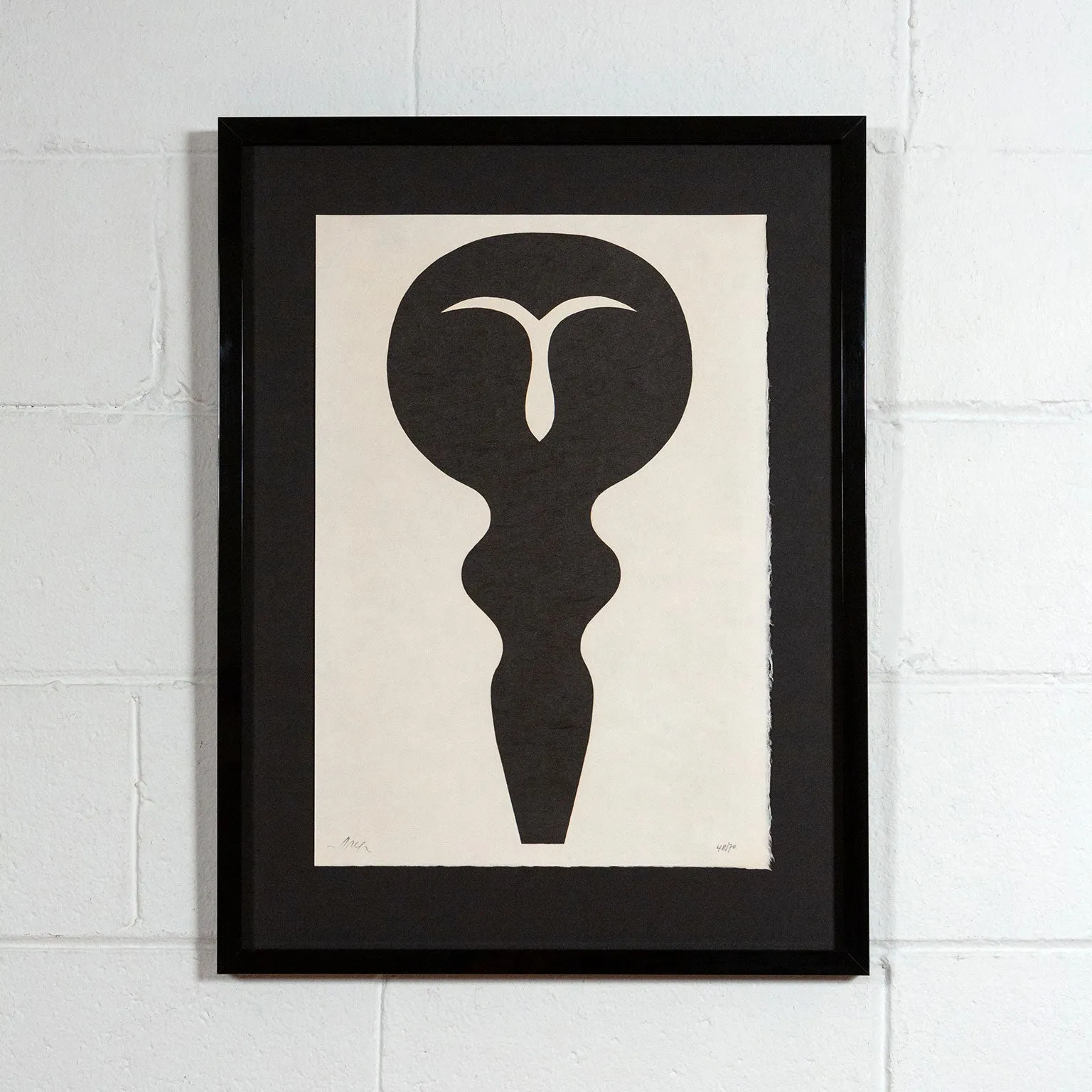 JEAN ARP "IDOLE" WOODCUT, 1961