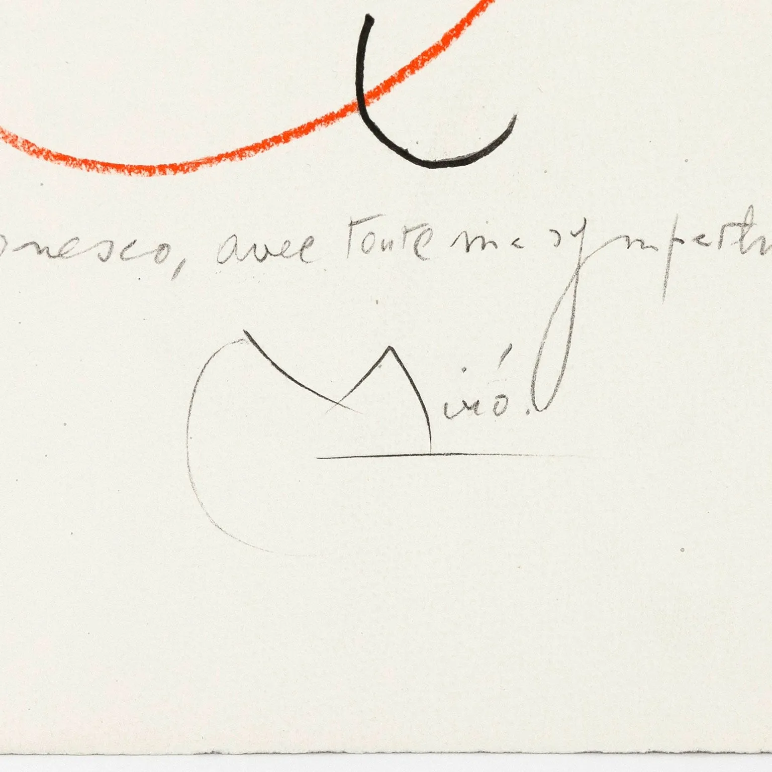 JOAN MIRO "QUELQUES FLEURS #14 IONESCO" LITHOGRAPH, 1964