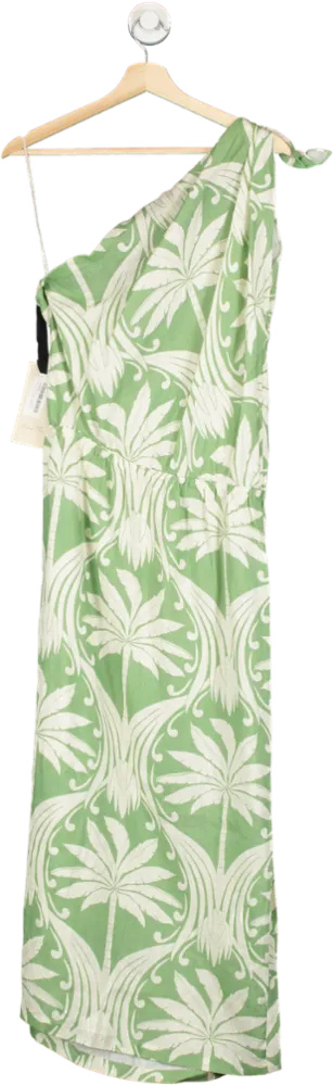 Johanna Ortiz Green Under The Palm Midi Dress UK 12