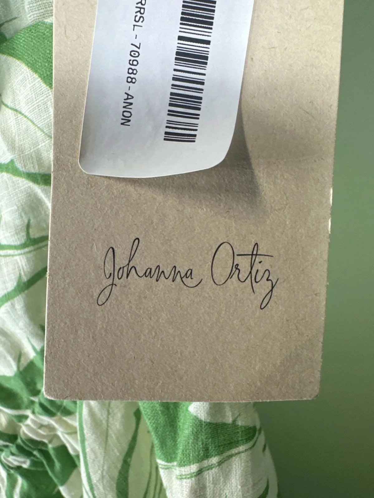 Johanna Ortiz Green Under The Palm Midi Dress UK 12