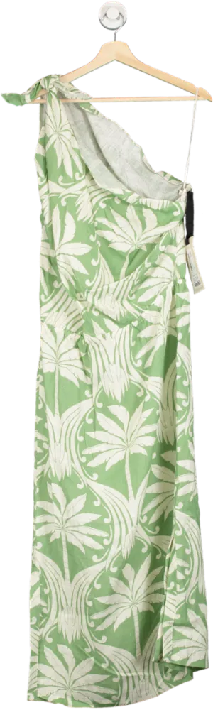 Johanna Ortiz Green Under The Palm Midi Dress UK 12