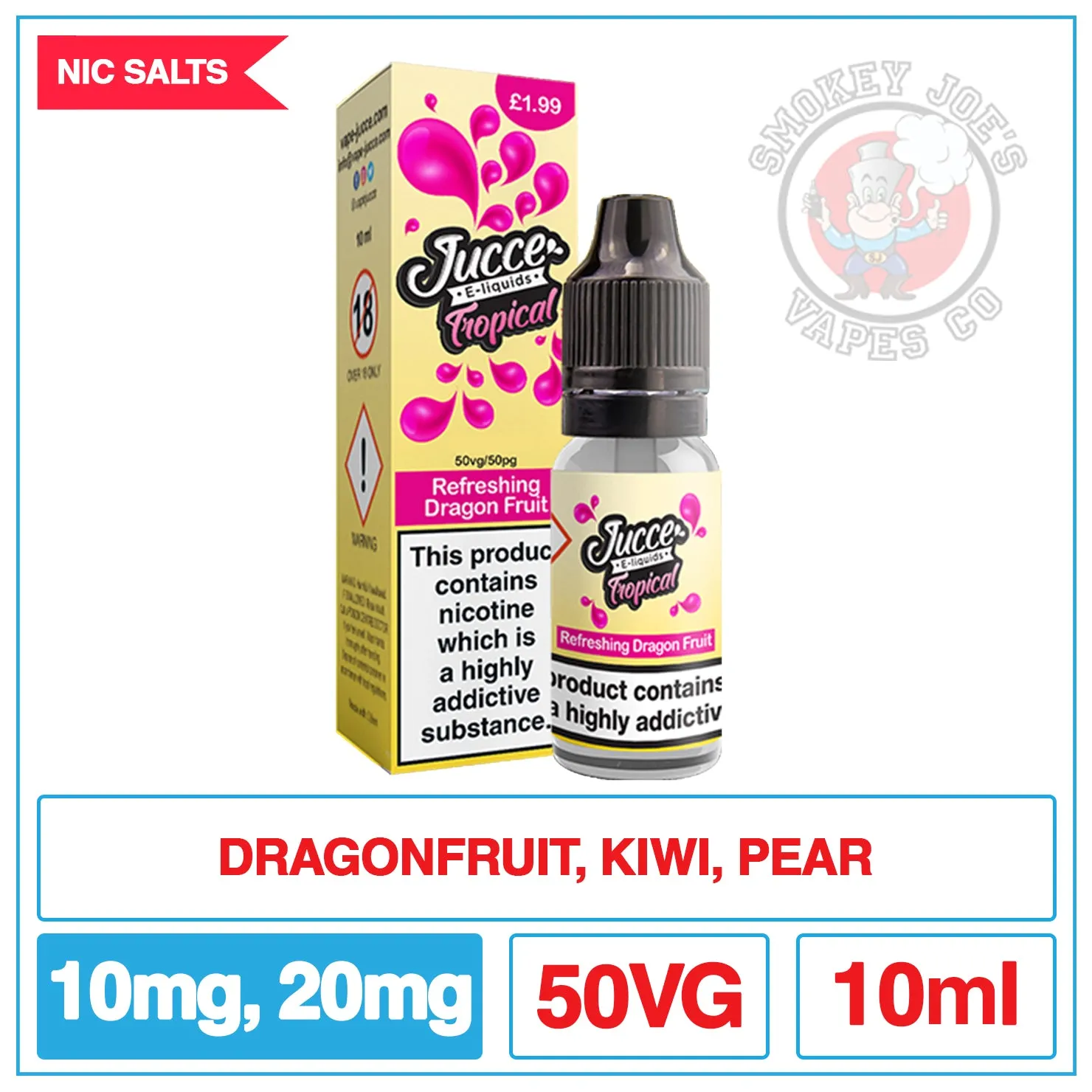 Jucce Tropical Salts - Dragonfruit Kiwi and Pear