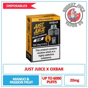 Just Juice - Oxbar RRD Vape Bar - Mango And Passion Fruit - 20mg